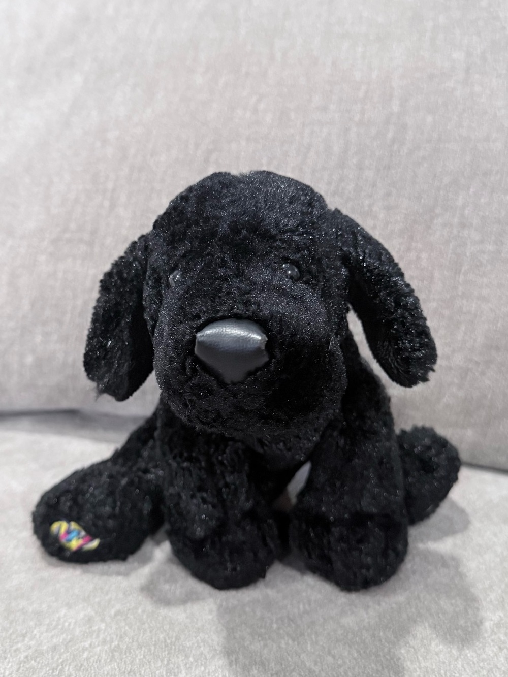 GANZ Webkinz Black Lab HM136 Plush Puppy Dog Retired No Code (Flaw - Read)